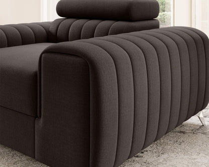 Laurence Modern Accent Chair - Dark Brown - Couch Potato