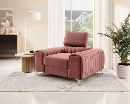 Laurence Modern Accent Chair - Plum - Couch Potato