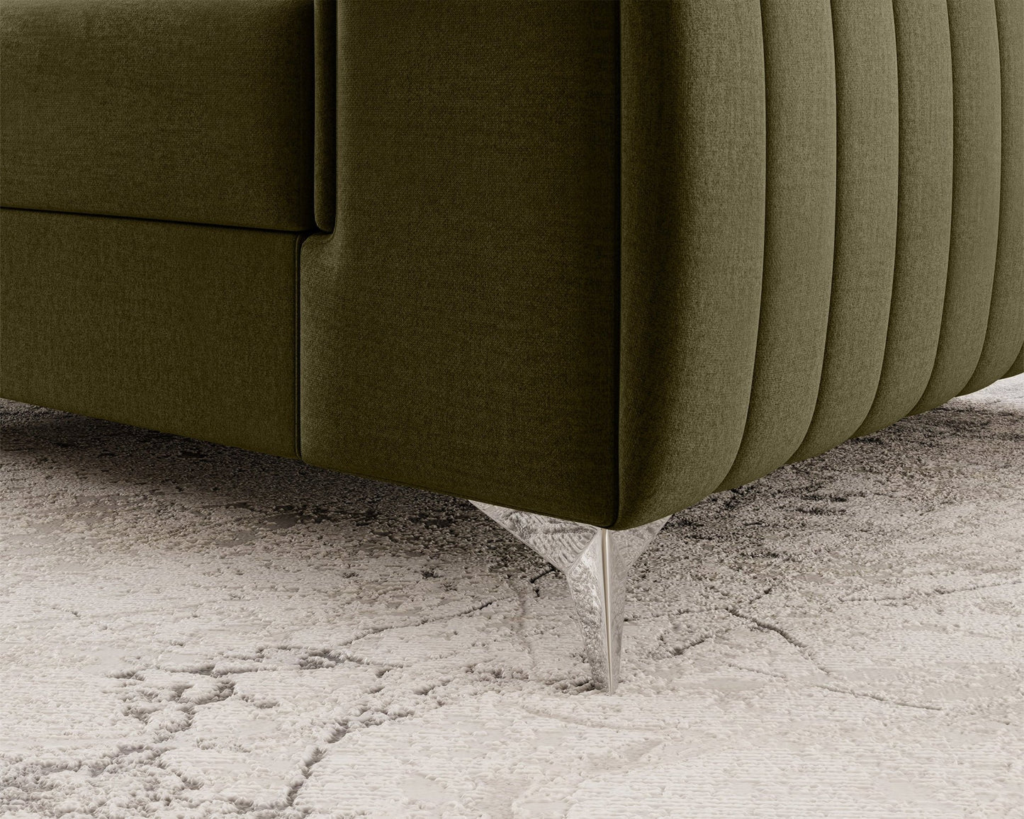 Laurence Modern Accent Chair - Olive Green - Couch Potato