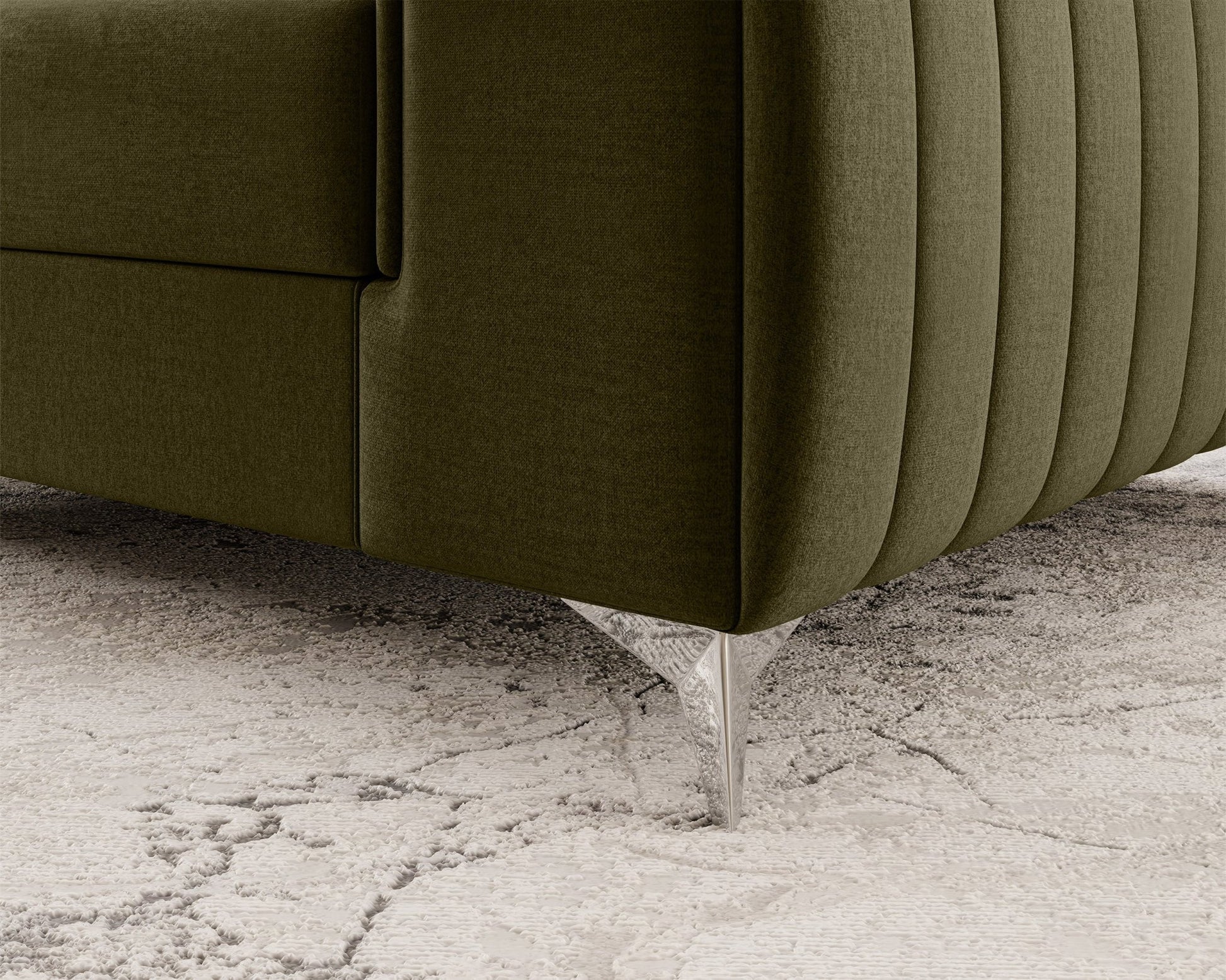 Laurence Modern Accent Chair - Olive Green - Couch Potato