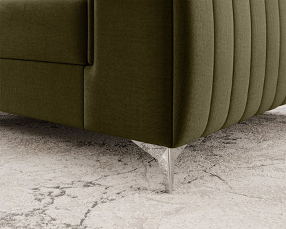 Laurence Modern Accent Chair - Olive Green - Couch Potato