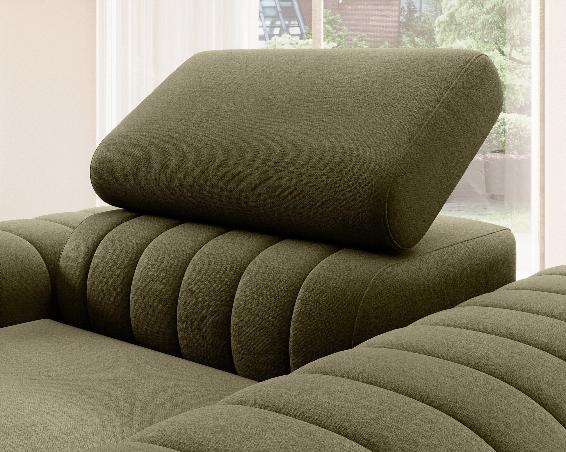 Laurence Modern Accent Chair - Olive Green - Couch Potato