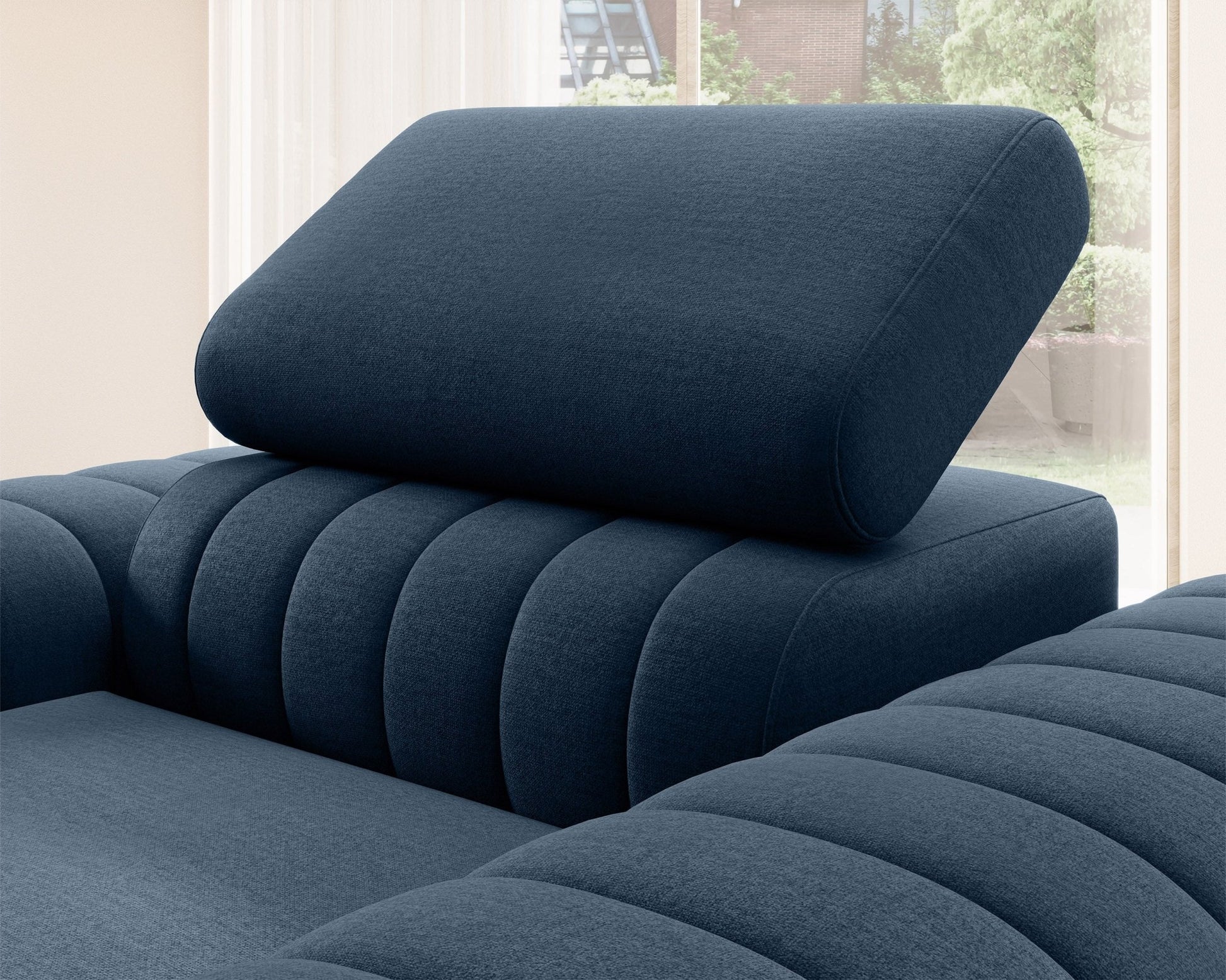 Laurence Modern Accent Chair - Navy Blue - Couch Potato