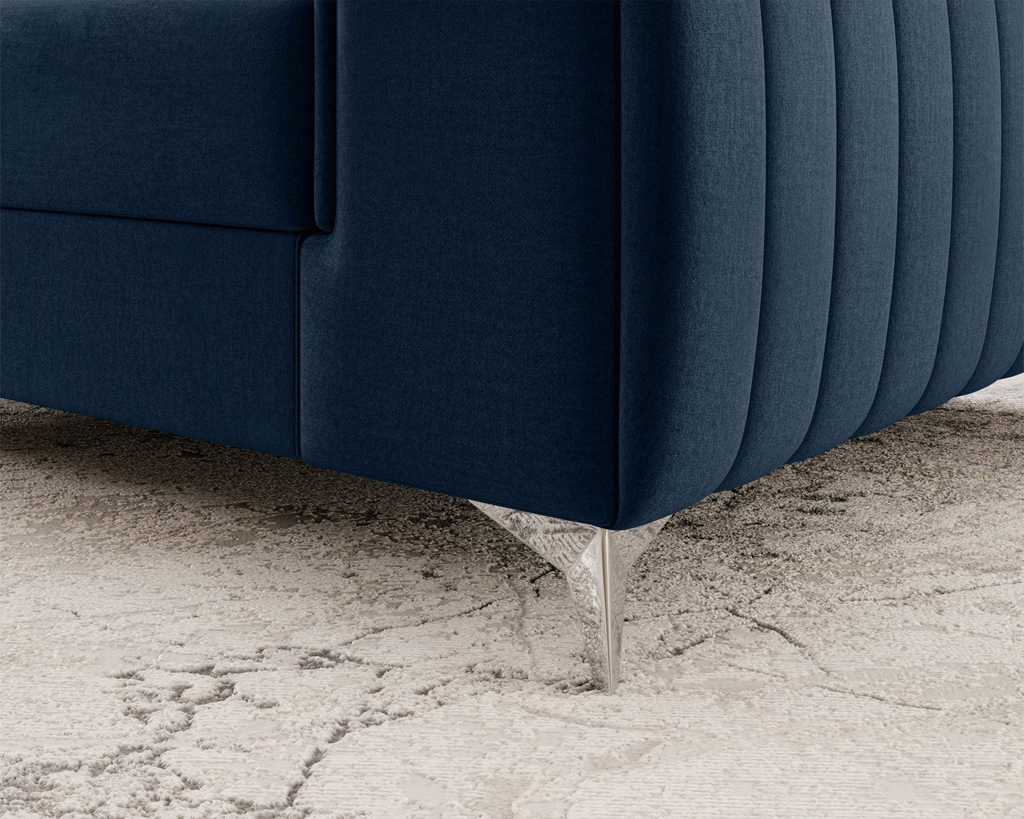 Laurence Modern Accent Chair - Navy Blue - Couch Potato