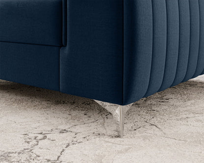 Laurence Modern Accent Chair - Navy Blue - Couch Potato