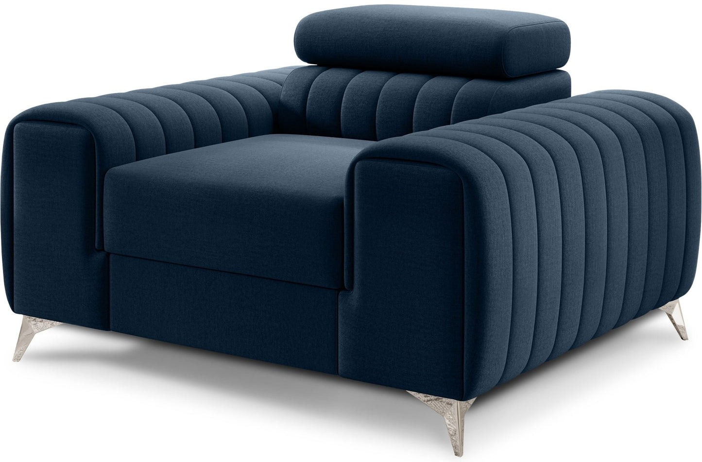 Laurence Modern Accent Chair - Navy Blue - Couch Potato