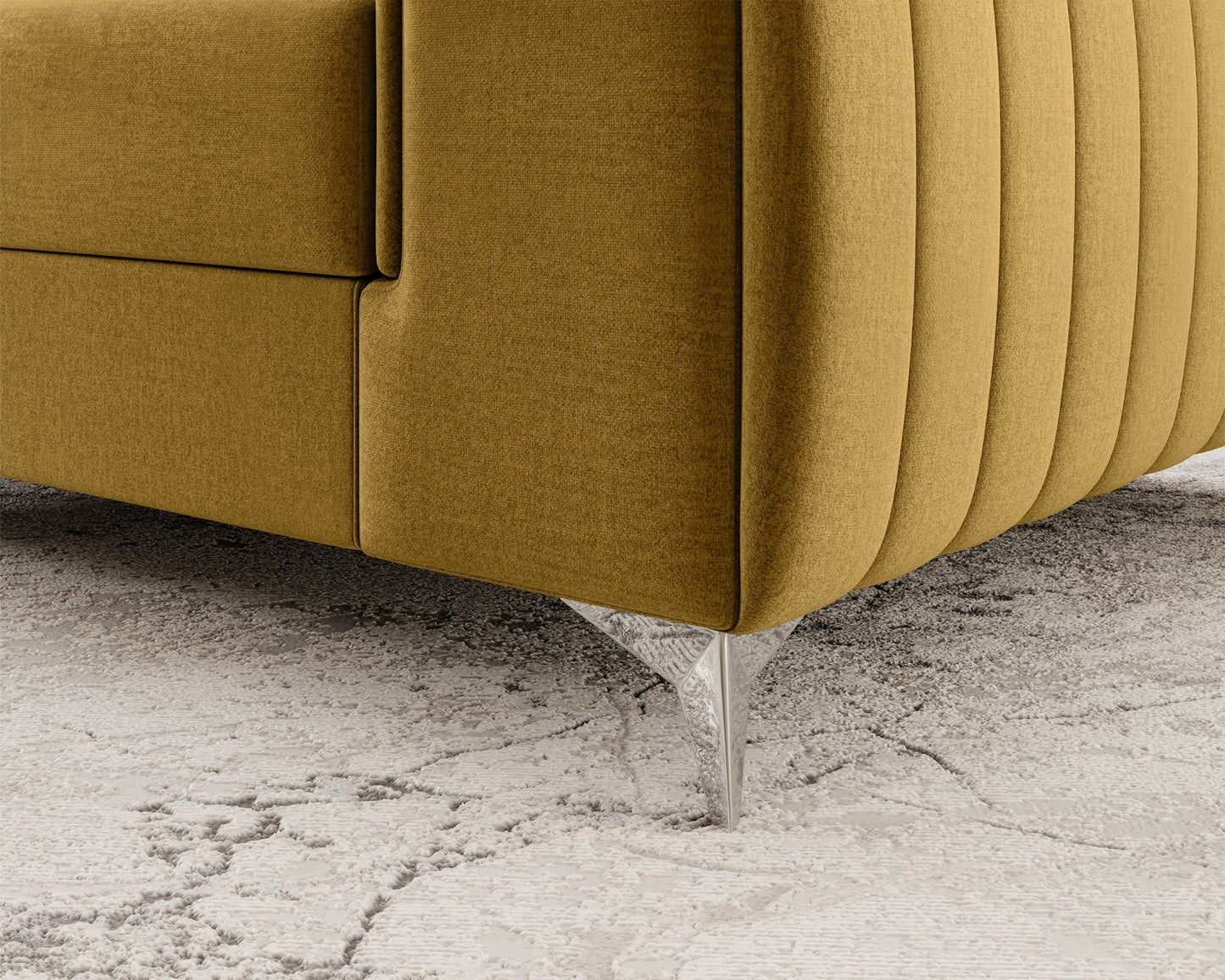 Laurence Modern Accent Chair - Mustard - Couch Potato