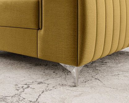 Laurence Modern Accent Chair - Mustard - Couch Potato