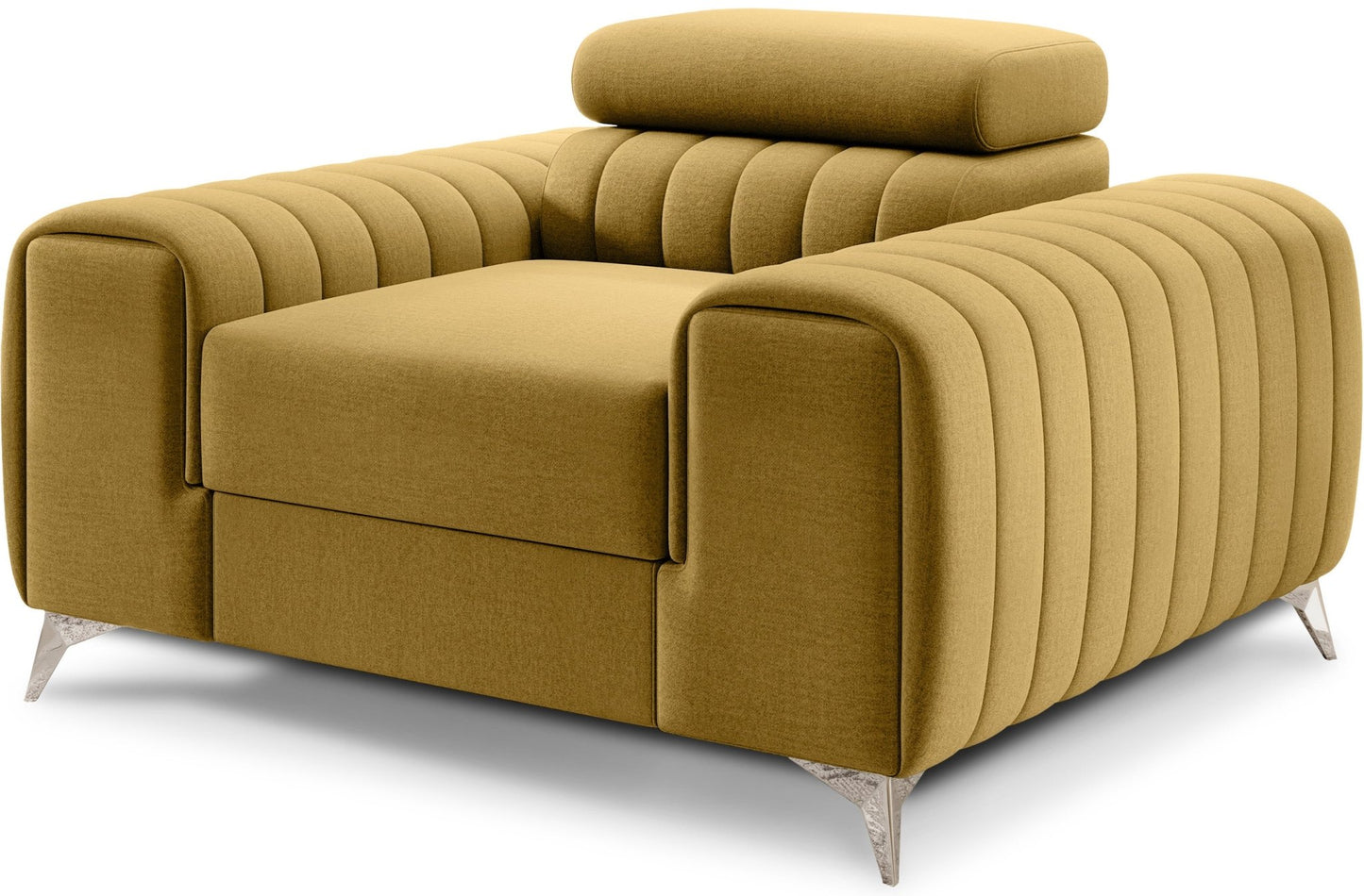 Laurence Modern Accent Chair - Mustard - Couch Potato