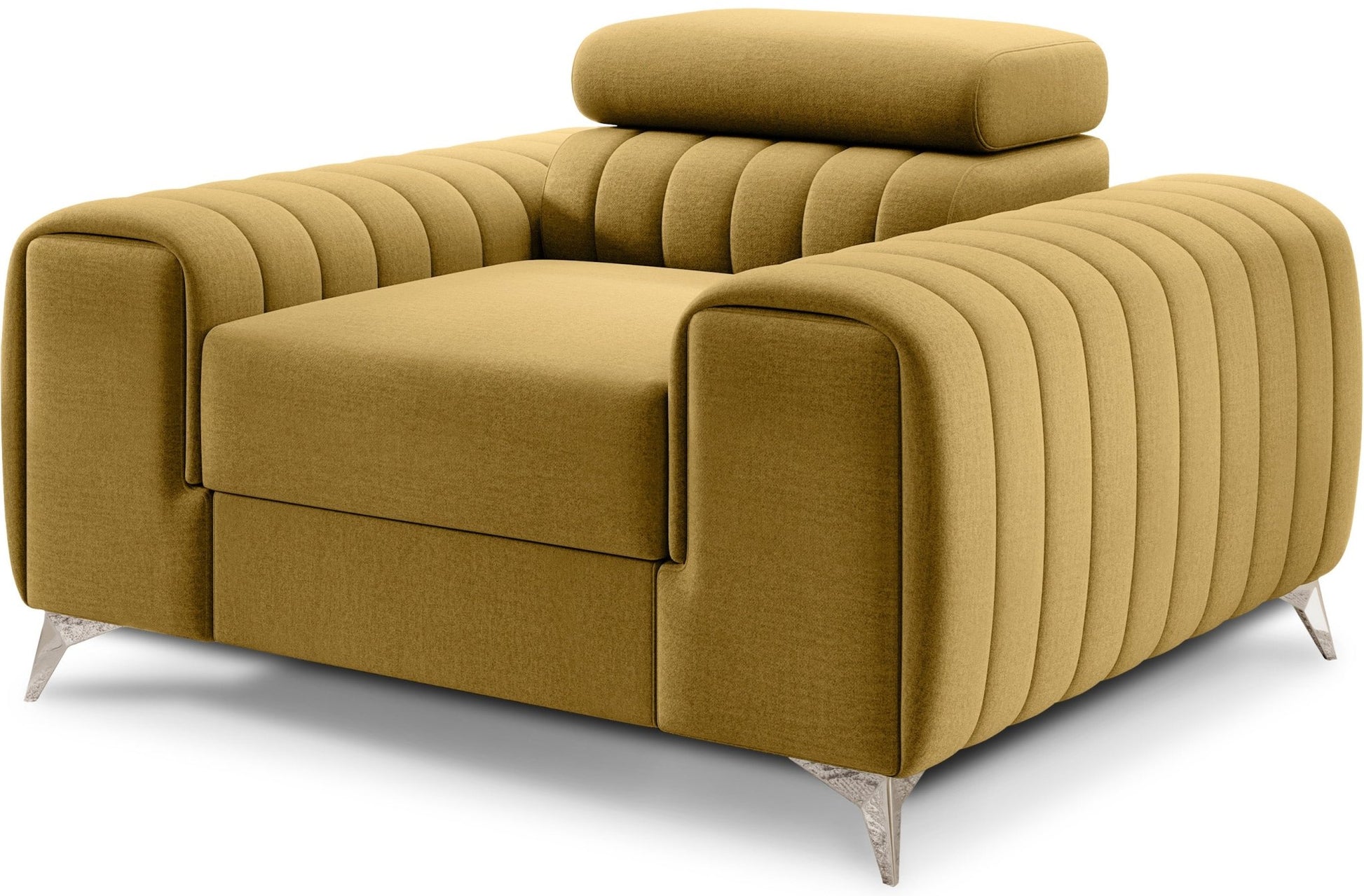 Laurence Modern Accent Chair - Mustard - Couch Potato