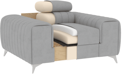 Laurence Modern Accent Chair - Navy Blue - Couch Potato