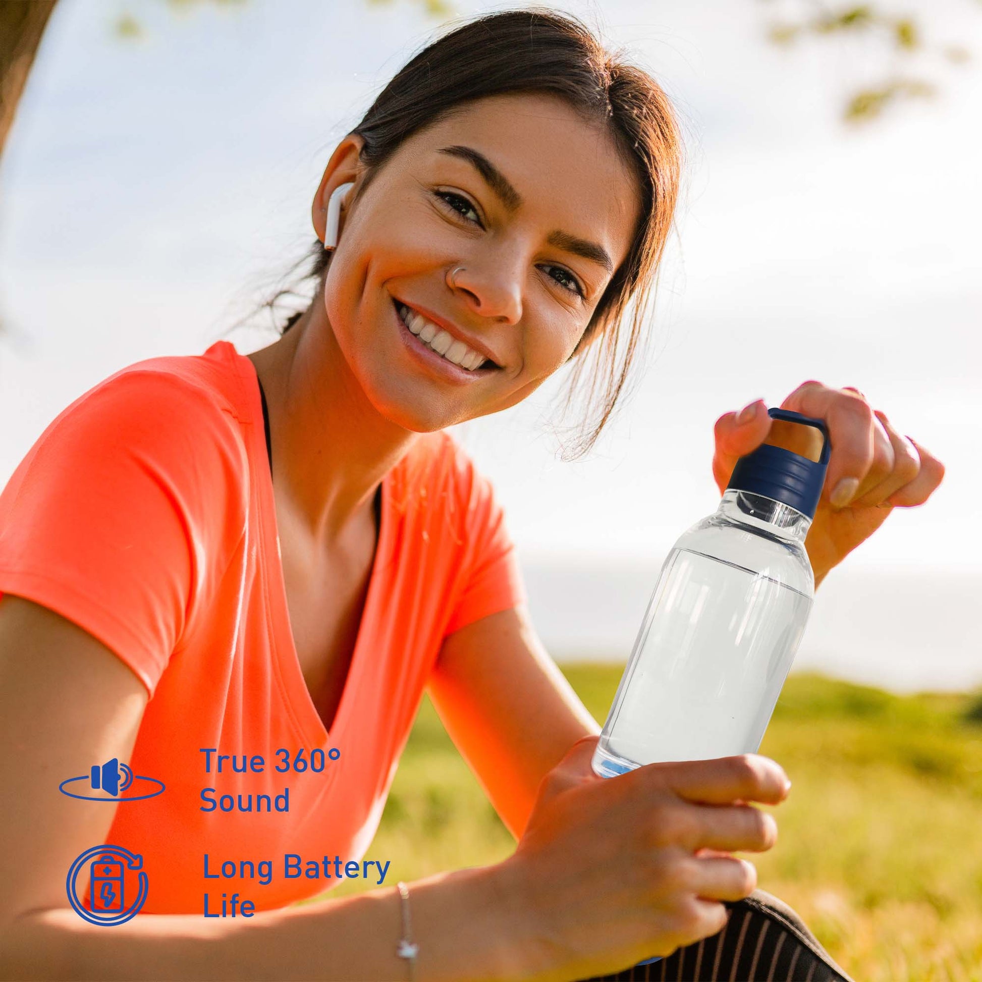 Pursonic Wireless Hydration & Sound Bundle – 2 - in - 1 Water Bottle Speaker & Portable Wireless Speaker - Couch Potato