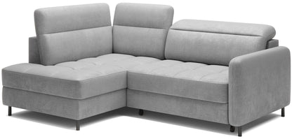 Barea 3 Seater Storage Sleeper Chaise Sofa - Light Grey - Couch Potato