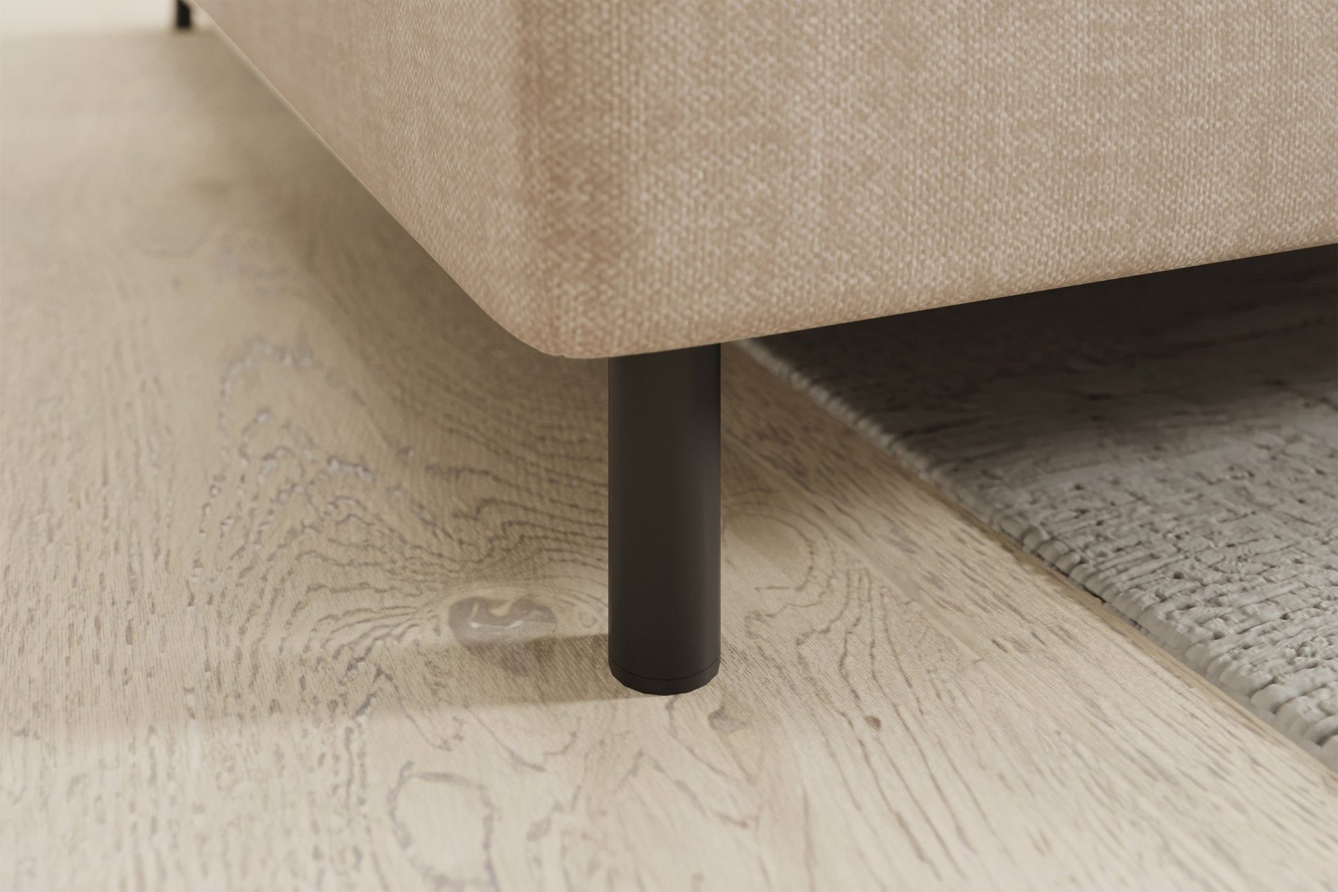 Barea 3 Seater Storage Sleeper Chaise Sofa - Beige - Couch Potato