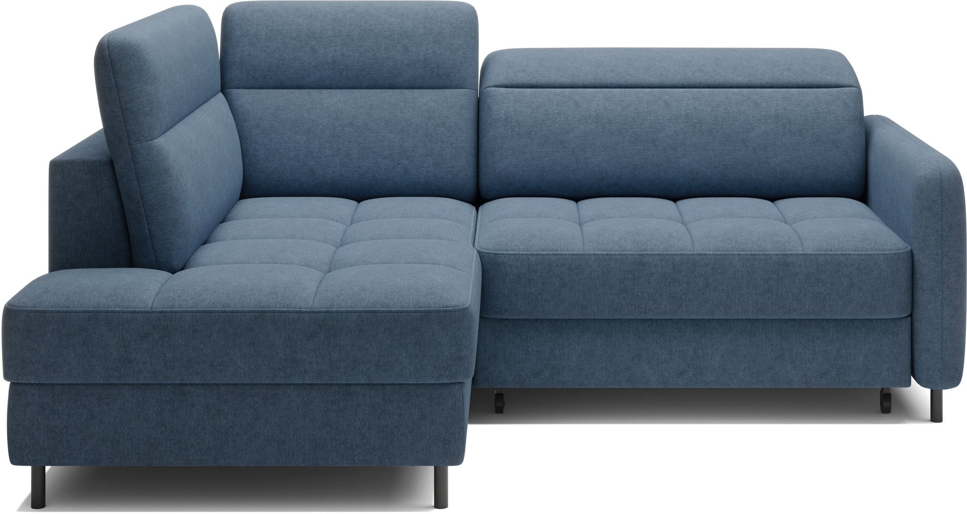 Barea 3 Seater Storage Sleeper Chaise Sofa - Soft Blue - Couch Potato