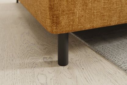 Barea 3 Seater Storage Sleeper Chaise Sofa - Mustard - Couch Potato