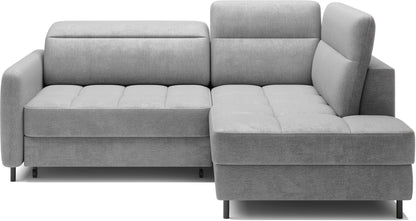 Barea 3 Seater Storage Sleeper Chaise Sofa - Light Grey - Couch Potato