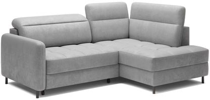 Barea 3 Seater Storage Sleeper Chaise Sofa - Light Grey - Couch Potato