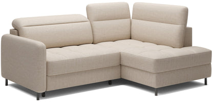Barea 3 Seater Storage Sleeper Chaise Sofa - Beige - Couch Potato