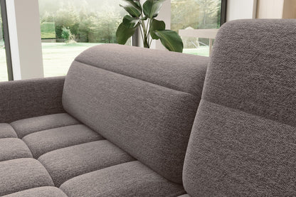 Barea 3 Seater Storage Sleeper Chaise Sofa - Fudge Brown - Couch Potato