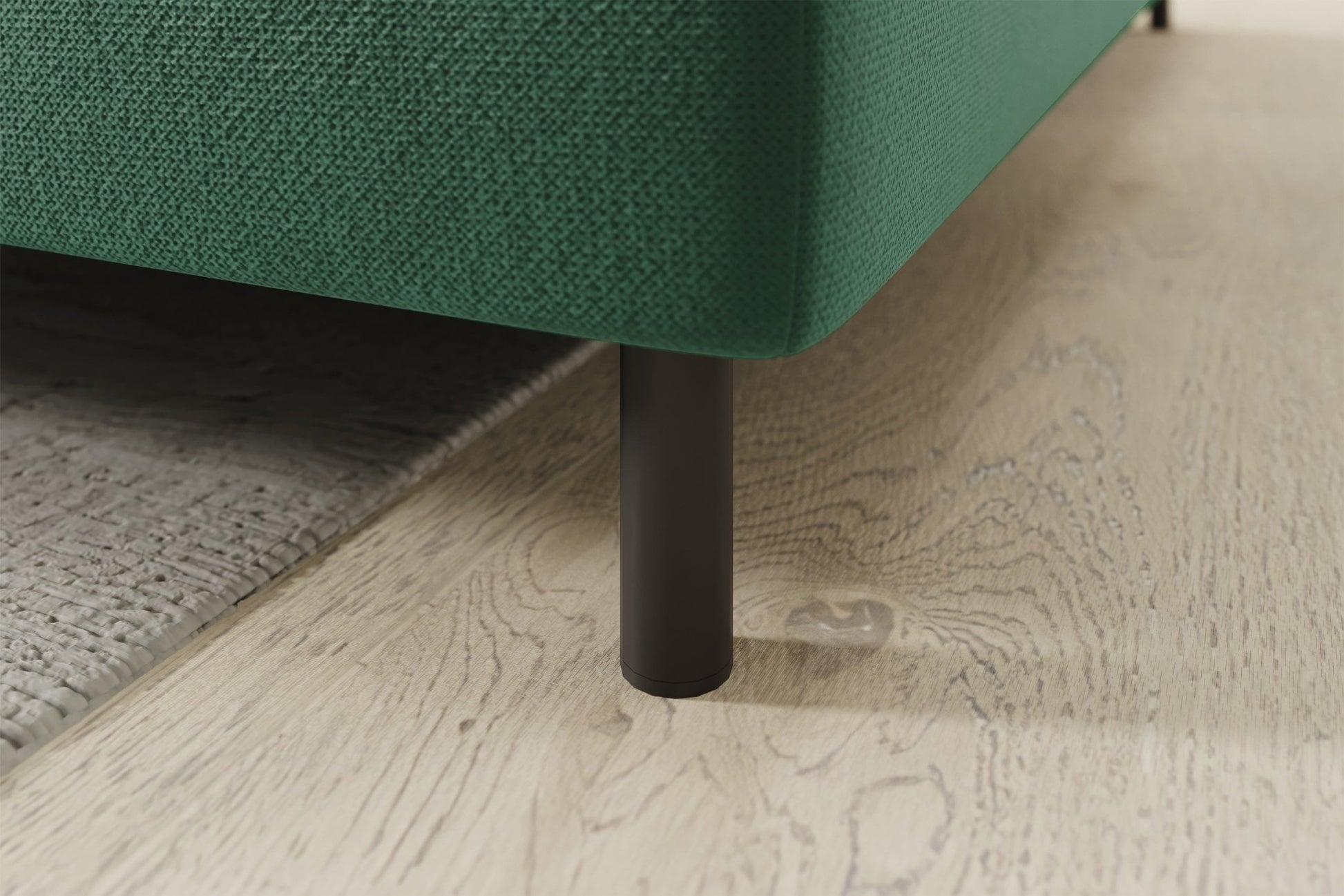 Barea 3 Seater Storage Sleeper Chaise Sofa - Emerald Green - Couch Potato