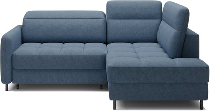 Barea 3 Seater Storage Sleeper Chaise Sofa - Soft Blue - Couch Potato