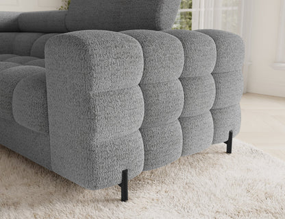 Fectory Sectional Storage Sleeper Chaise Sofa - Grey - Couch Potato