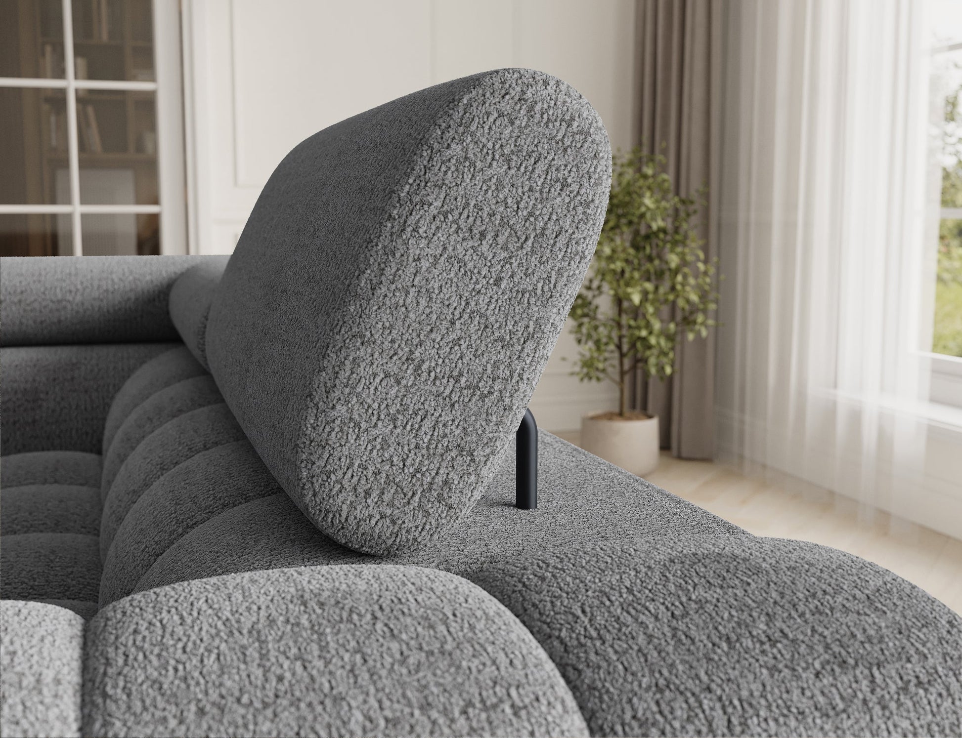 Fectory Sectional Storage Sleeper Chaise Sofa - Grey - Couch Potato