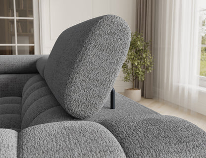 Fectory Sectional Storage Sleeper Chaise Sofa - Grey - Couch Potato