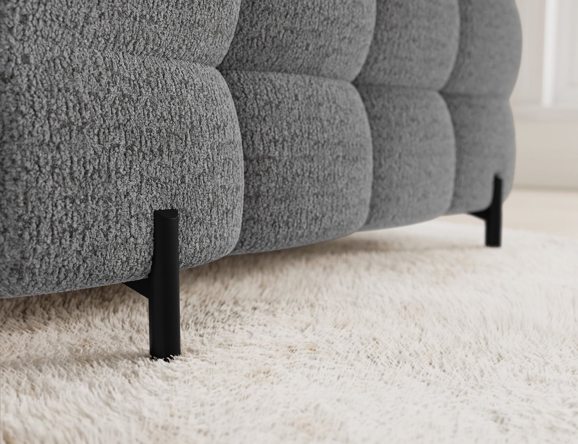 Fectory Sectional Storage Sleeper Chaise Sofa - Grey - Couch Potato