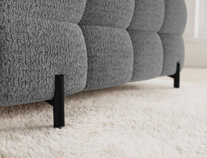 Fectory Sectional Storage Sleeper Chaise Sofa - Grey - Couch Potato