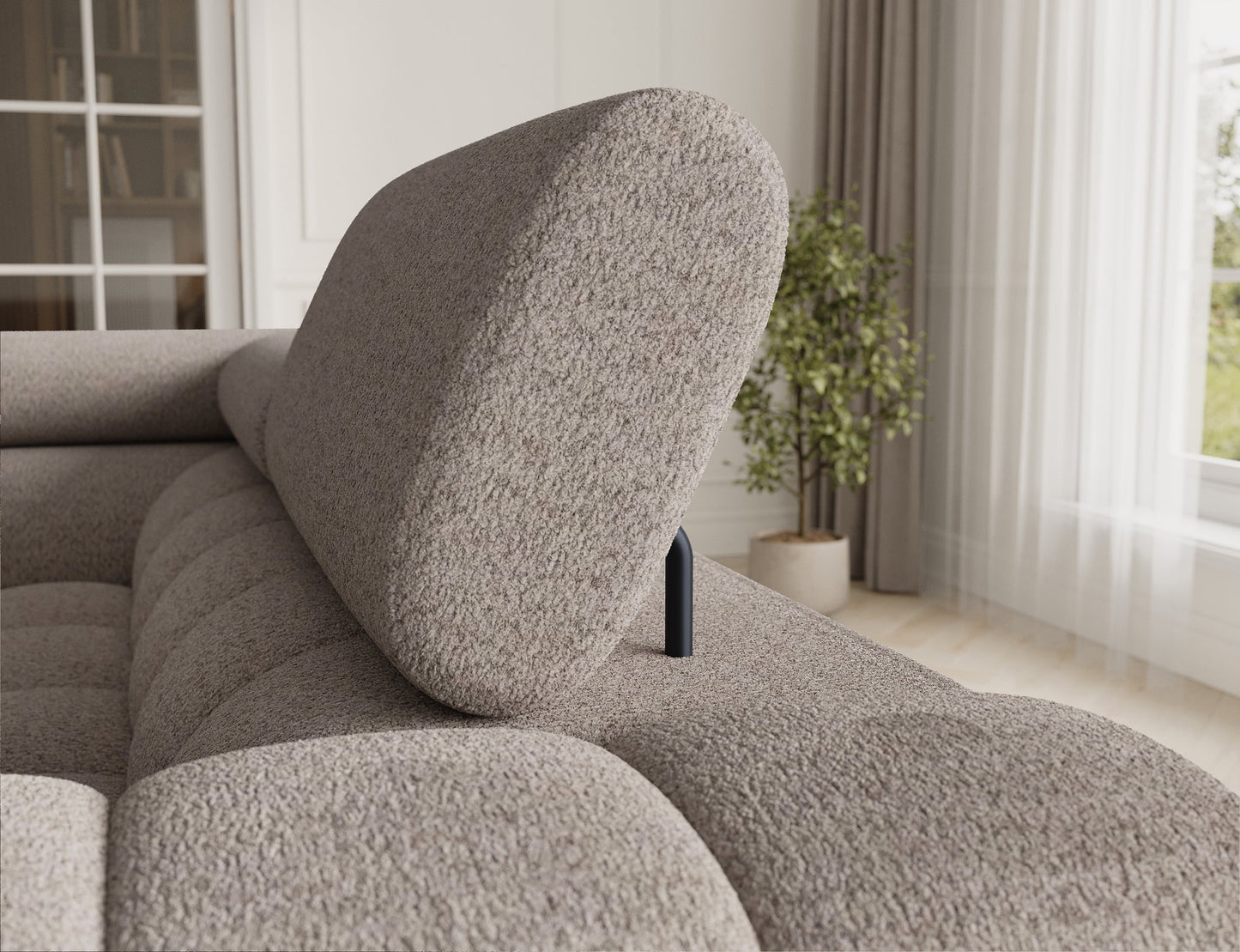 Fectory Sectional Storage Sleeper Chaise Sofa - Beige - Couch Potato