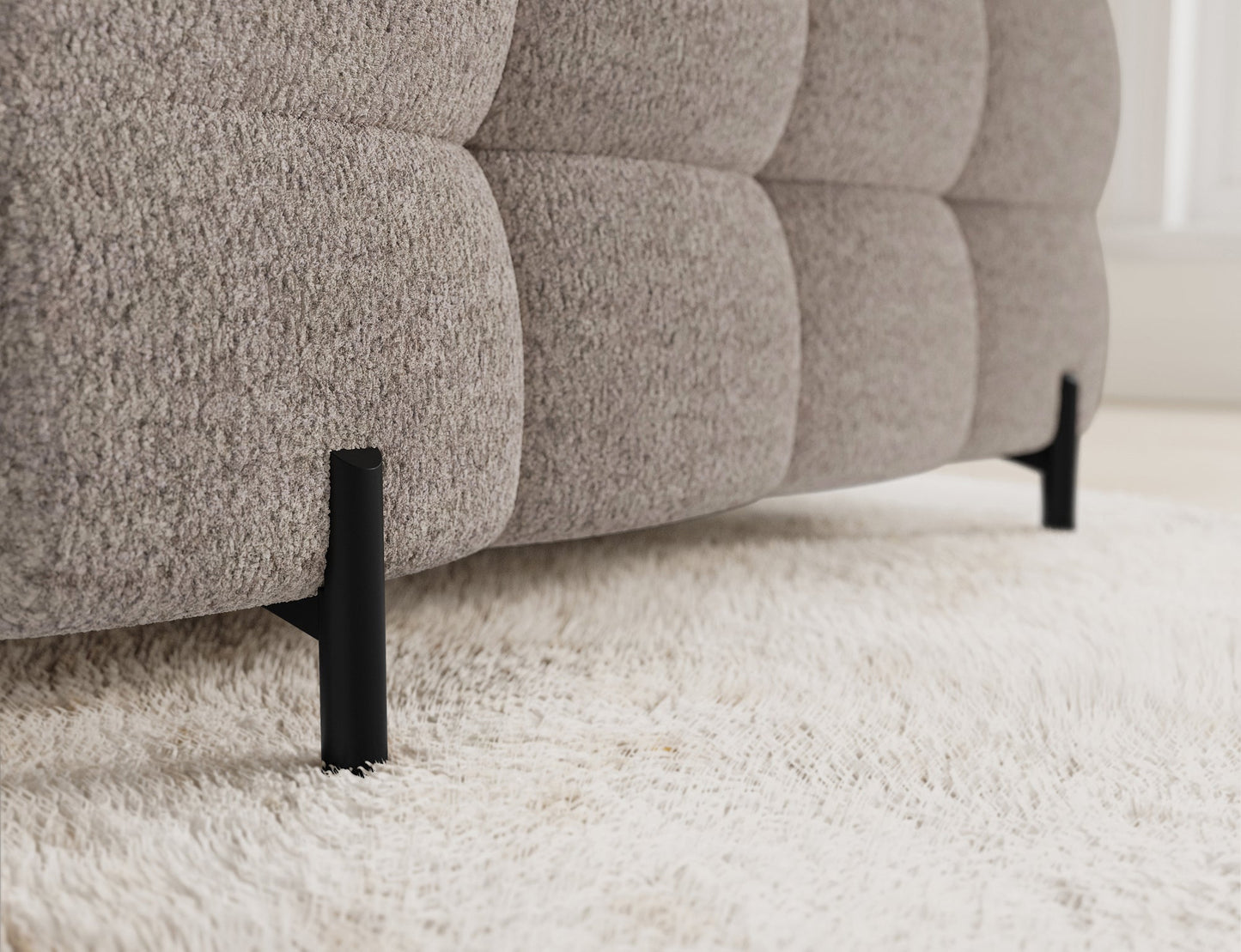 Fectory Sectional Storage Sleeper Chaise Sofa - Beige - Couch Potato