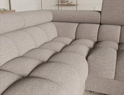 Fectory Sectional Storage Sleeper Chaise Sofa - Beige - Couch Potato