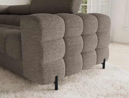 Fectory Sectional Storage Sleeper Chaise Sofa - Taupe - Couch Potato