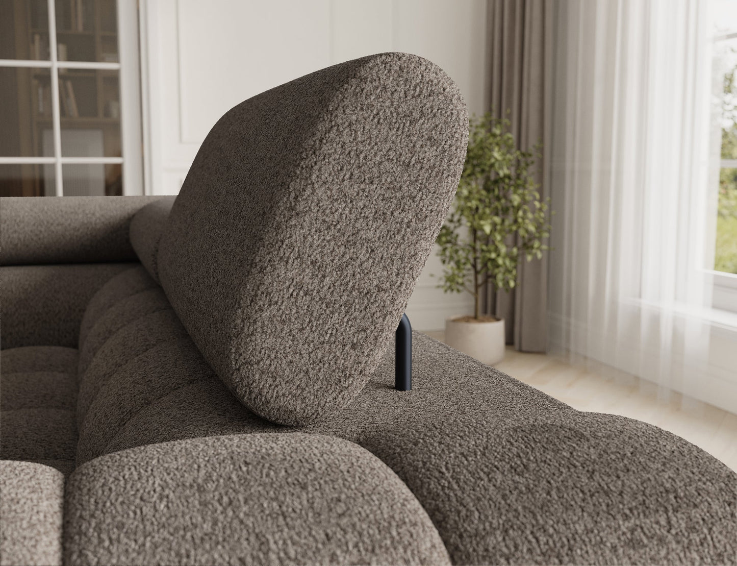 Fectory Sectional Storage Sleeper Chaise Sofa - Taupe - Couch Potato