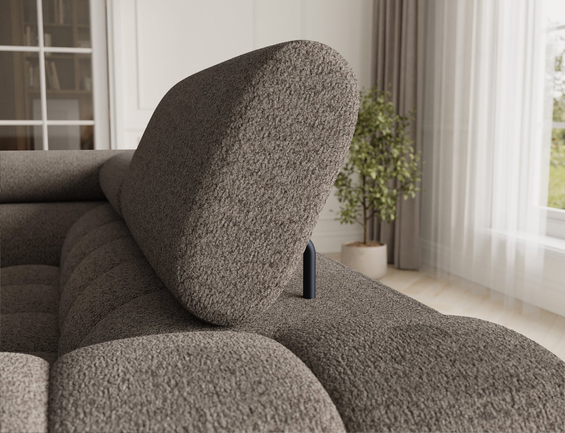 Fectory Sectional Storage Sleeper Chaise Sofa - Taupe - Couch Potato