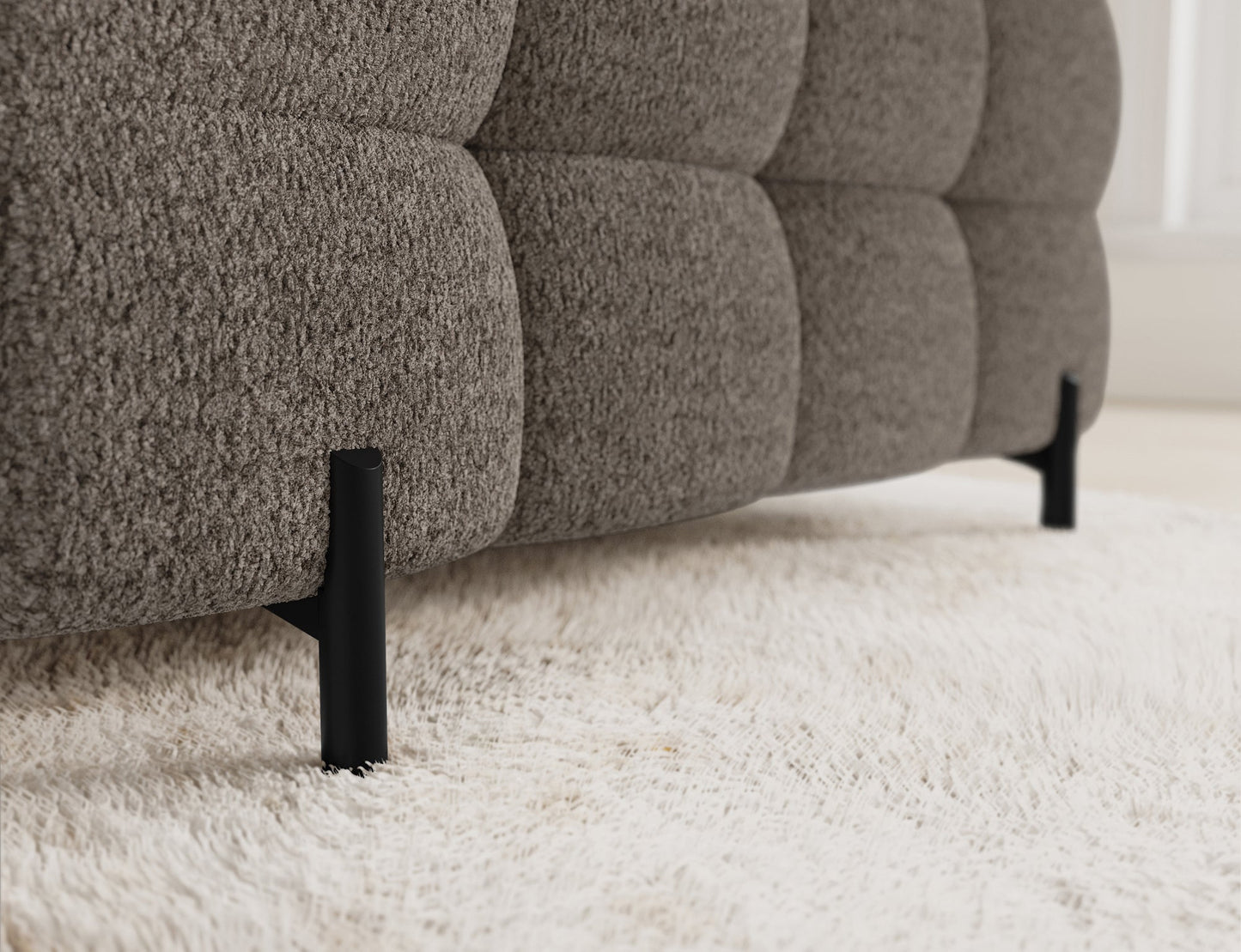 Fectory Sectional Storage Sleeper Chaise Sofa - Taupe - Couch Potato