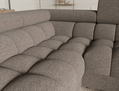 Fectory Sectional Storage Sleeper Chaise Sofa - Taupe - Couch Potato