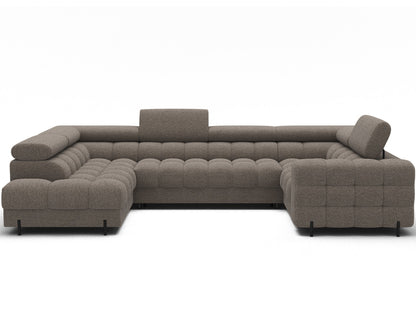 Fectory Sectional Storage Sleeper Chaise Sofa - Taupe - Couch Potato