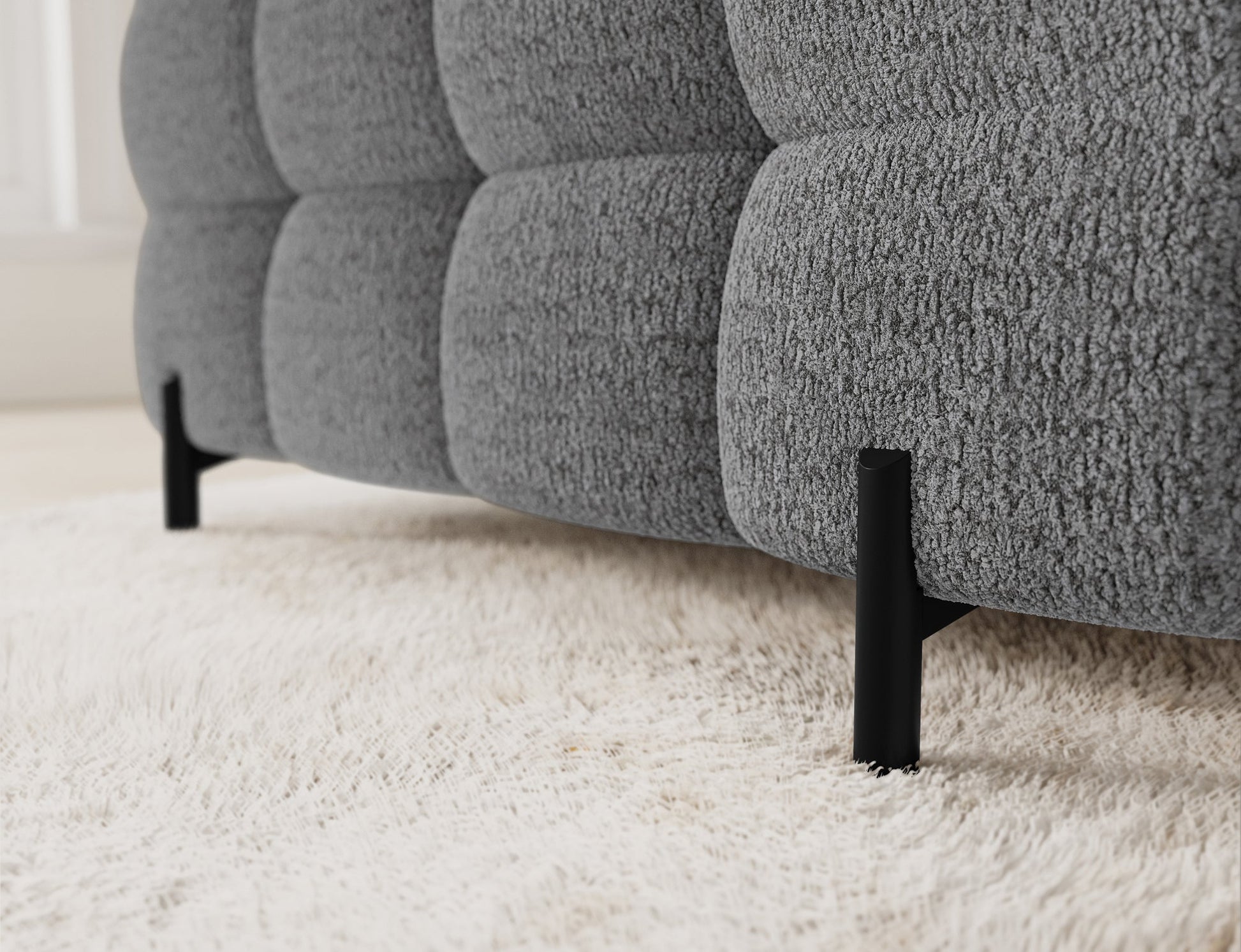 Fectory Sectional Storage Sleeper Chaise Sofa - Grey - Couch Potato