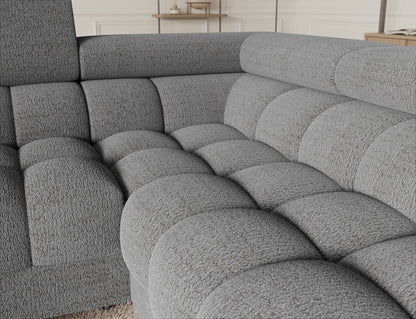 Fectory Sectional Storage Sleeper Chaise Sofa - Grey - Couch Potato