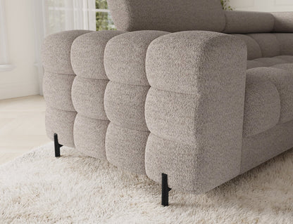 Fectory Sectional Storage Sleeper Chaise Sofa - Beige - Couch Potato