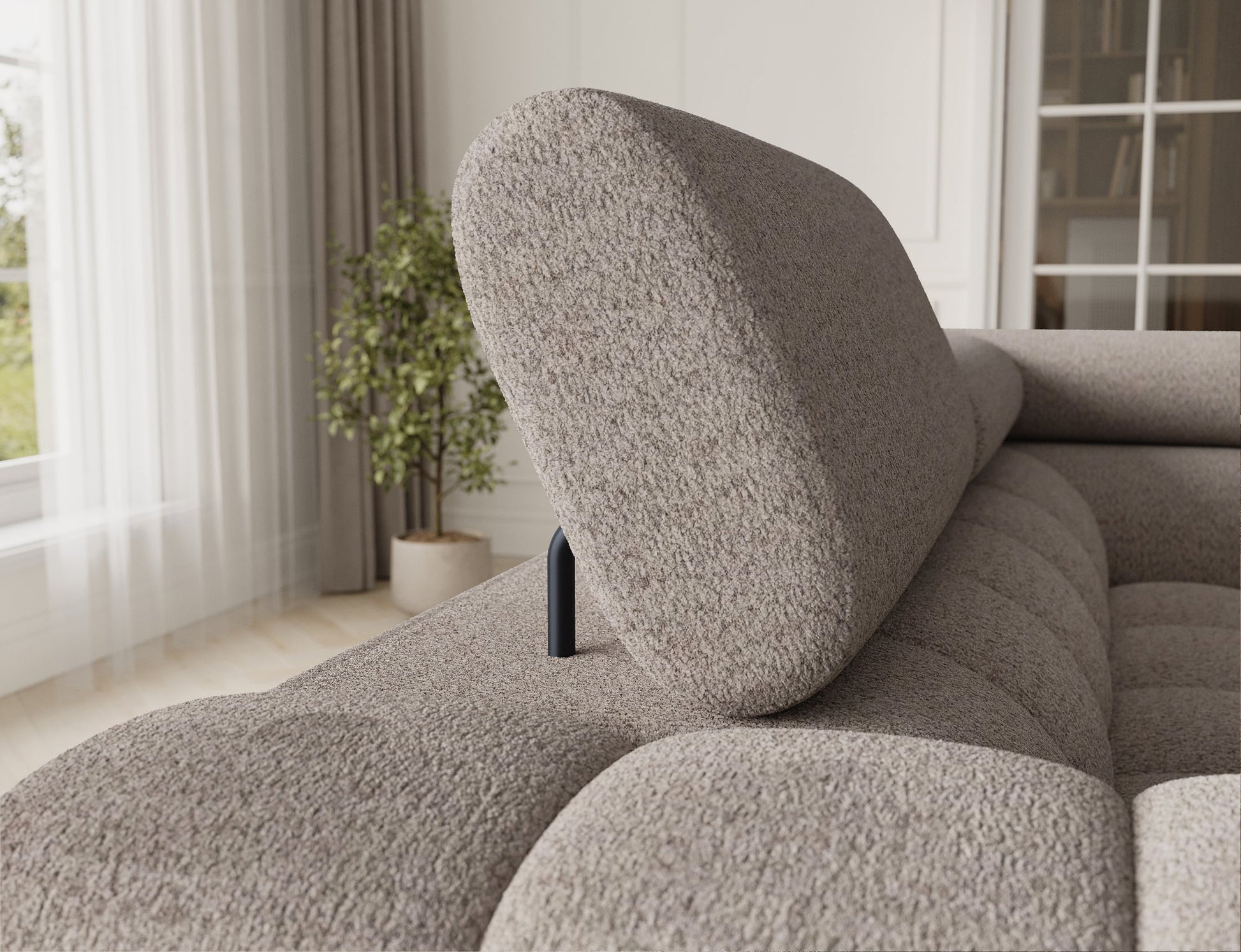 Fectory Sectional Storage Sleeper Chaise Sofa - Beige - Couch Potato