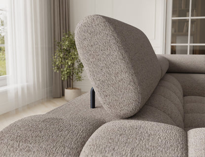 Fectory Sectional Storage Sleeper Chaise Sofa - Beige - Couch Potato