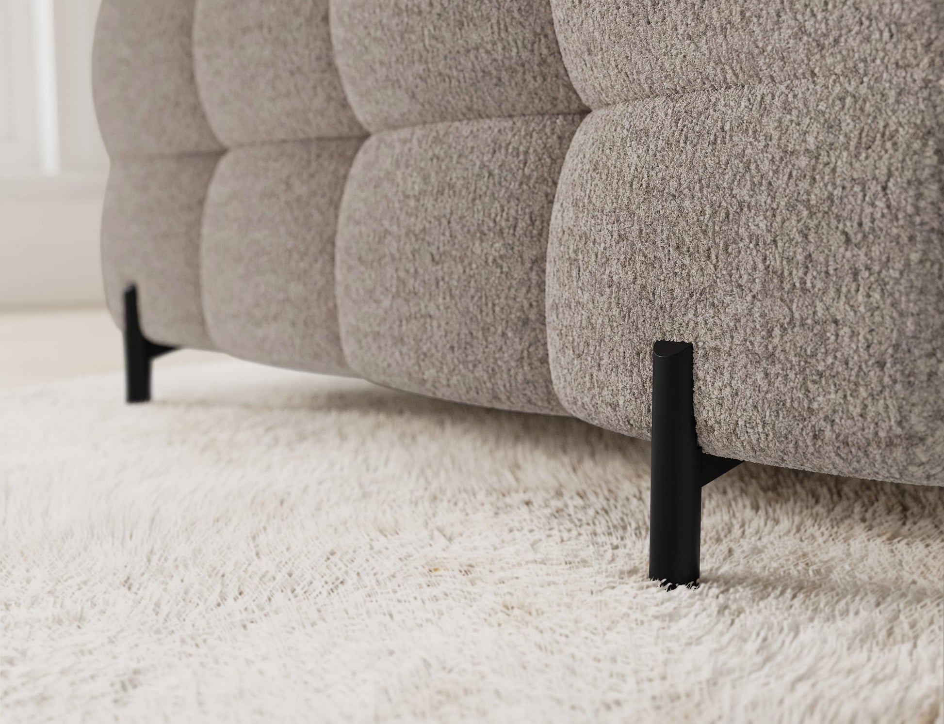 Fectory Sectional Storage Sleeper Chaise Sofa - Beige - Couch Potato