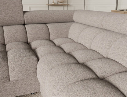 Fectory Sectional Storage Sleeper Chaise Sofa - Beige - Couch Potato