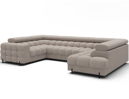 Fectory Sectional Storage Sleeper Chaise Sofa - Beige - Couch Potato