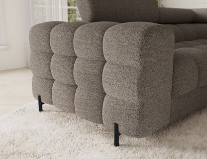 Fectory Sectional Storage Sleeper Chaise Sofa - Taupe - Couch Potato