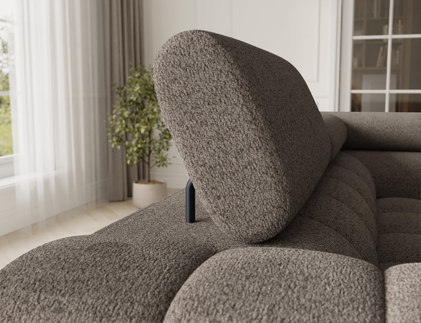 Fectory Sectional Storage Sleeper Chaise Sofa - Taupe - Couch Potato